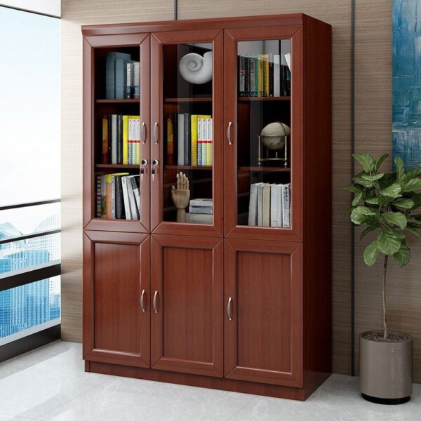3-Door Wooden Filing Cabinet