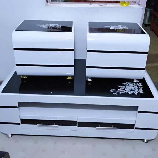 White Glasstop Coffee Table