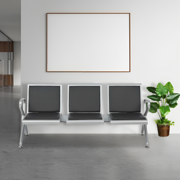 3 Link Padded Office Bench