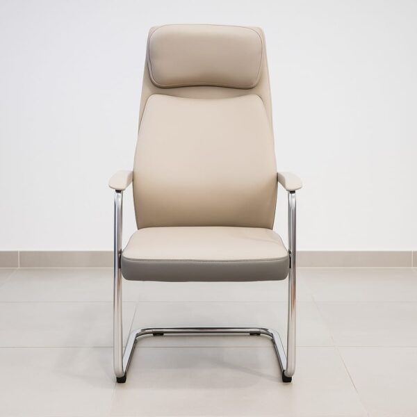 High Back Beige Visitor Office Chair